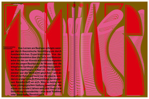 Doppelseite für das Magazin bauhaus now für das Jubiläum 100 jahre bauhaus